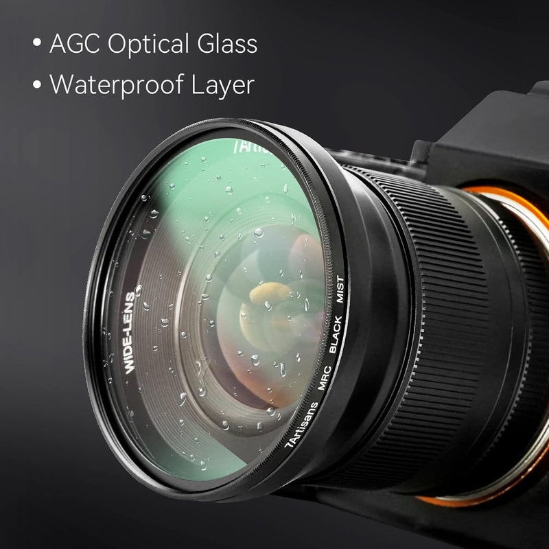 7artisans Black Mist Filter 1/8 Aluminum Alloy Natural Soft Diffuser Effect Dream Cinematic Effect Soft Focus Optical Glass Filter (82mm) - Image 5